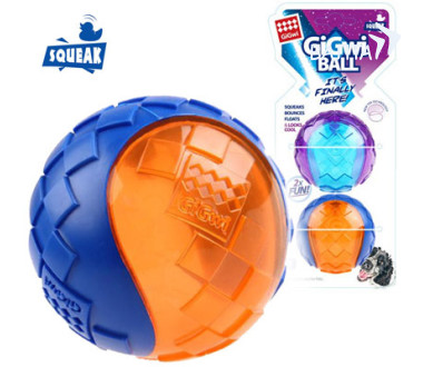 

Метательная игрушка для собак Gigwi 2 мяча с пищалкой 6 см